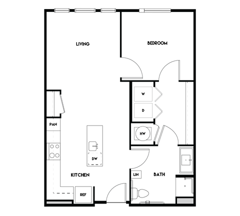 1BR 1BA_791 SF-A4 at The Cosmopolitan, Tulsa, OK, 74119